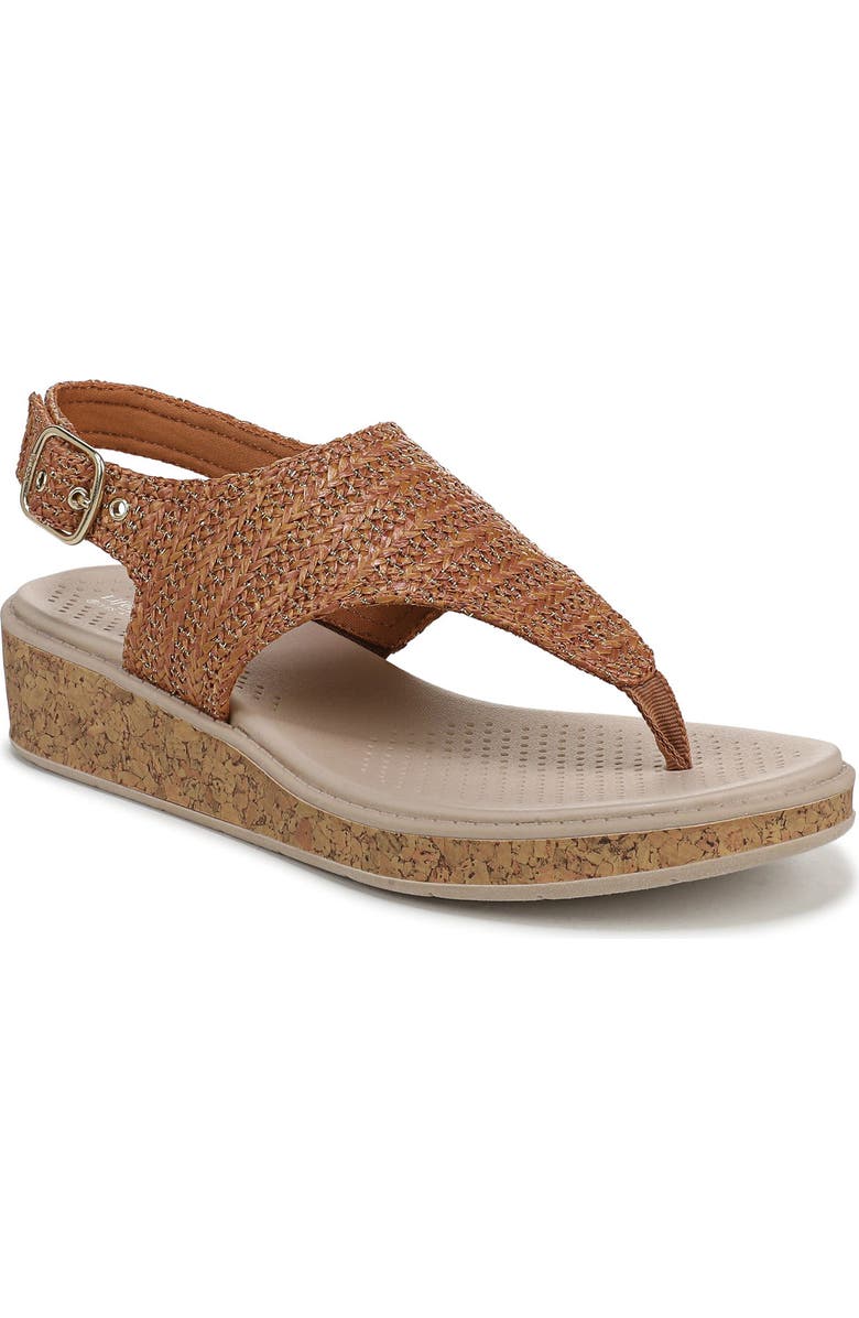 LifeStride Beachy Wedge Sandal, Main, color, Brown