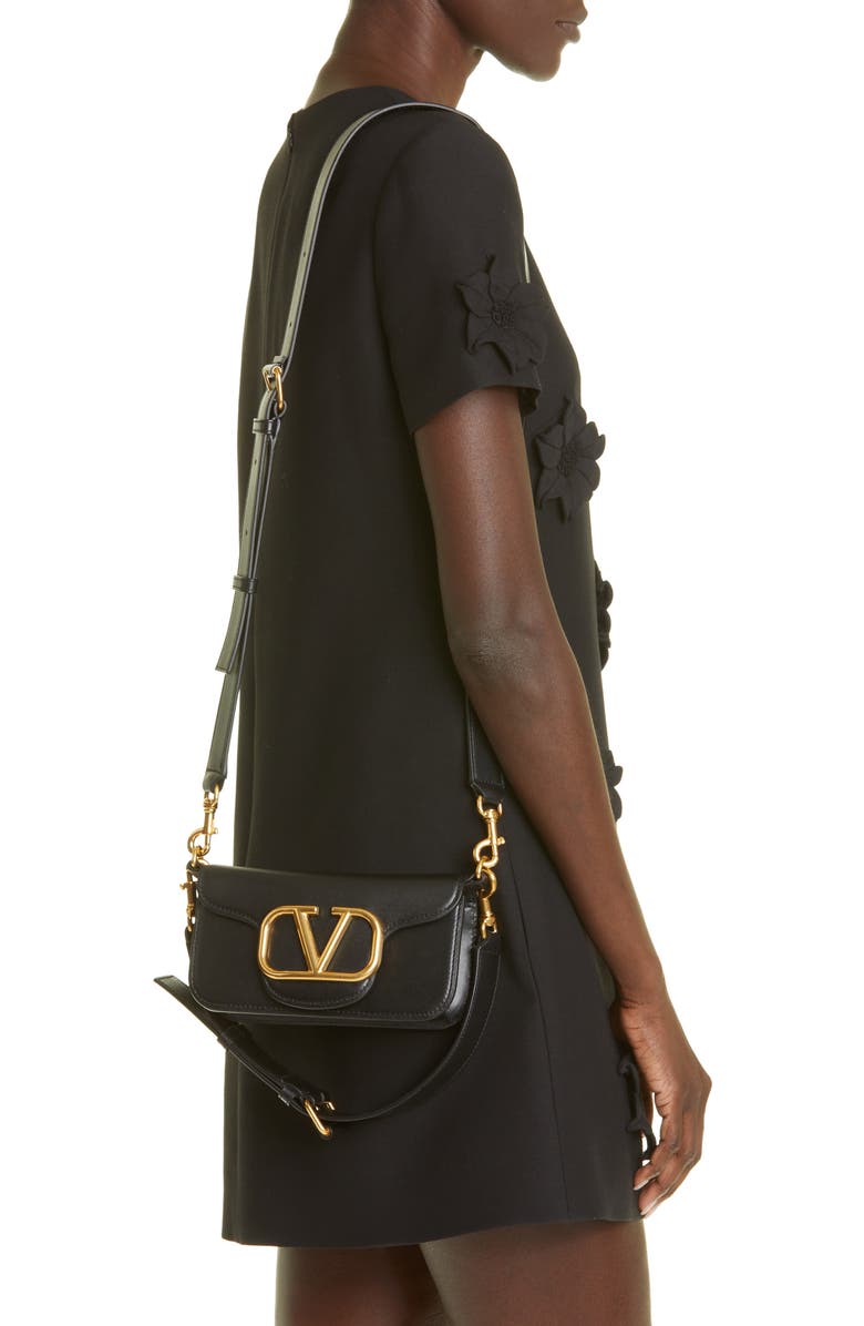 Valentino Garavani Mini Locò Leather Shoulder Bag, Alternate, color,