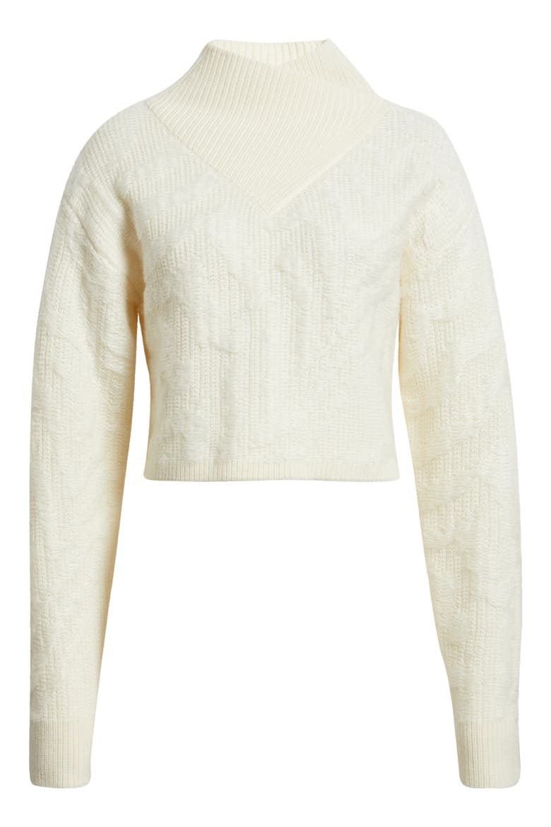 Fisura Virgin Wool & Mohair Blend Sweater, Alternate, color, SOFT CREAM