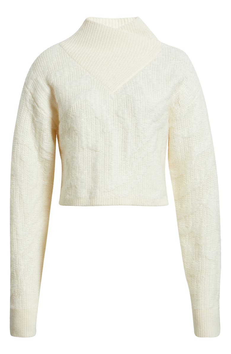 BOSS Fisura Virgin Wool & Mohair Blend Sweater, Alternate, color, Soft Cream