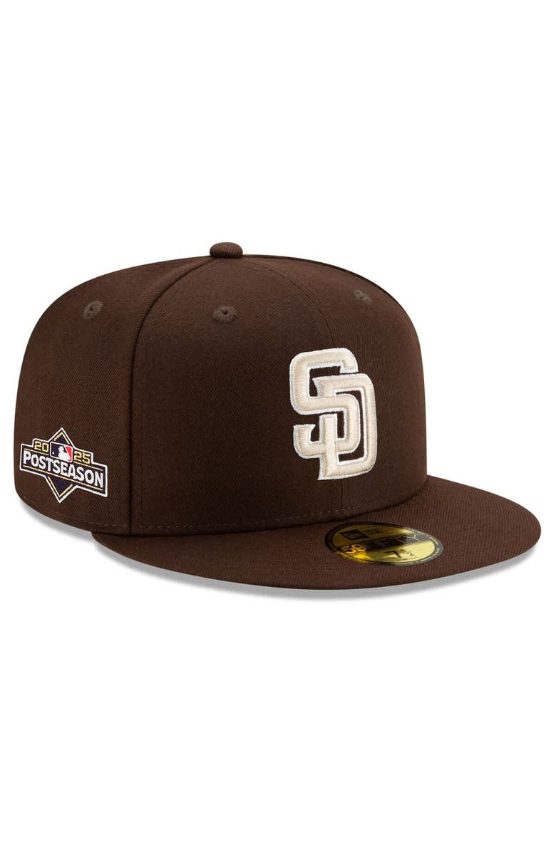 New Era Men's New Era Brown San Diego Padres 2025 MLB Postseason Side Patch 59FIFTY Fitted Hat, Main, color, Brown