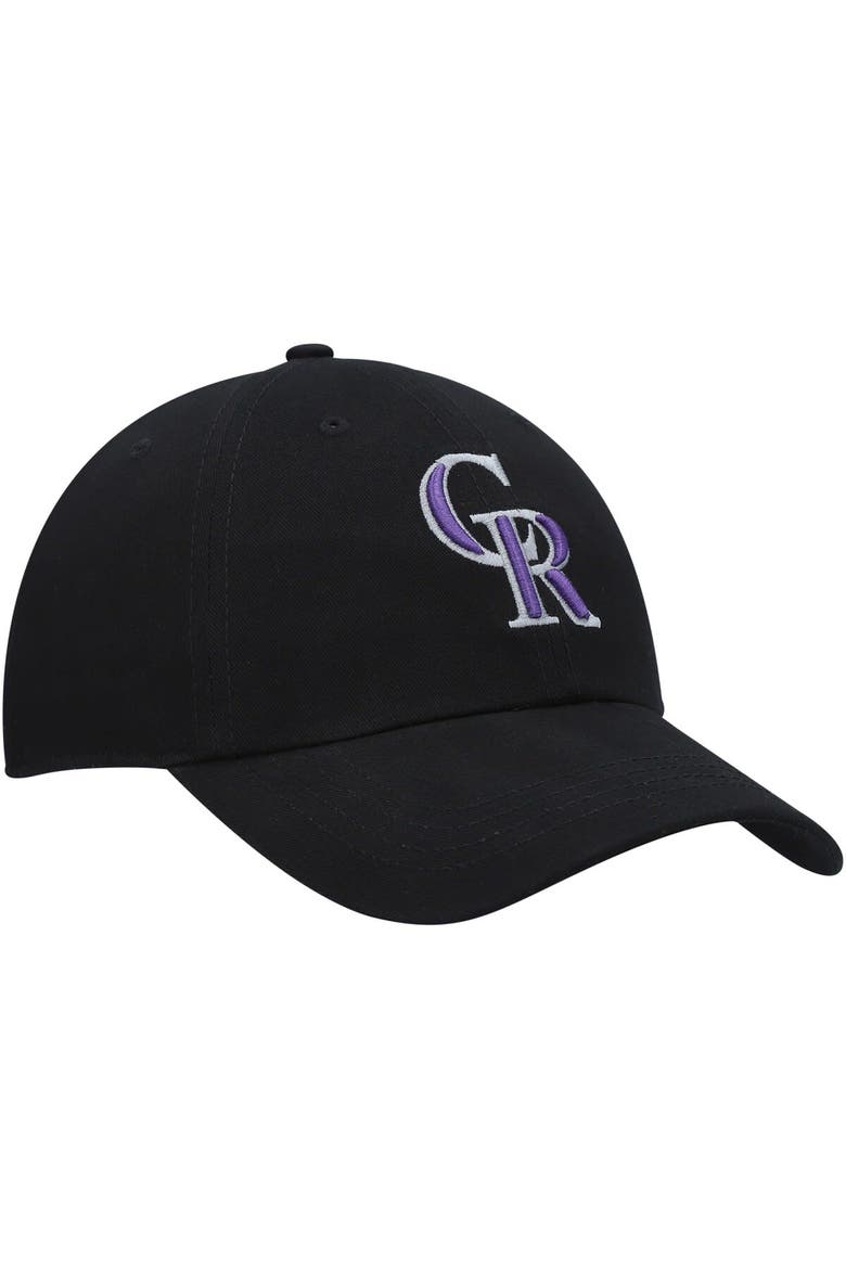 Women's '47 Black Colorado Rockies Team Miata Clean Up Adjustable Hat, Alternate, color, Black