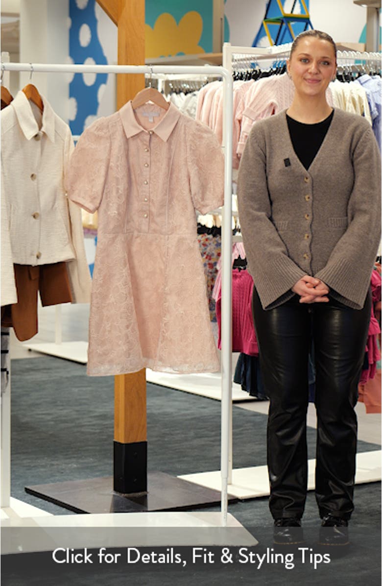 Floral Embroidered Puff Sleeve Minidress, sales video thumbnail