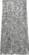 MANGO Xjaviera Sequin Midi Skirt