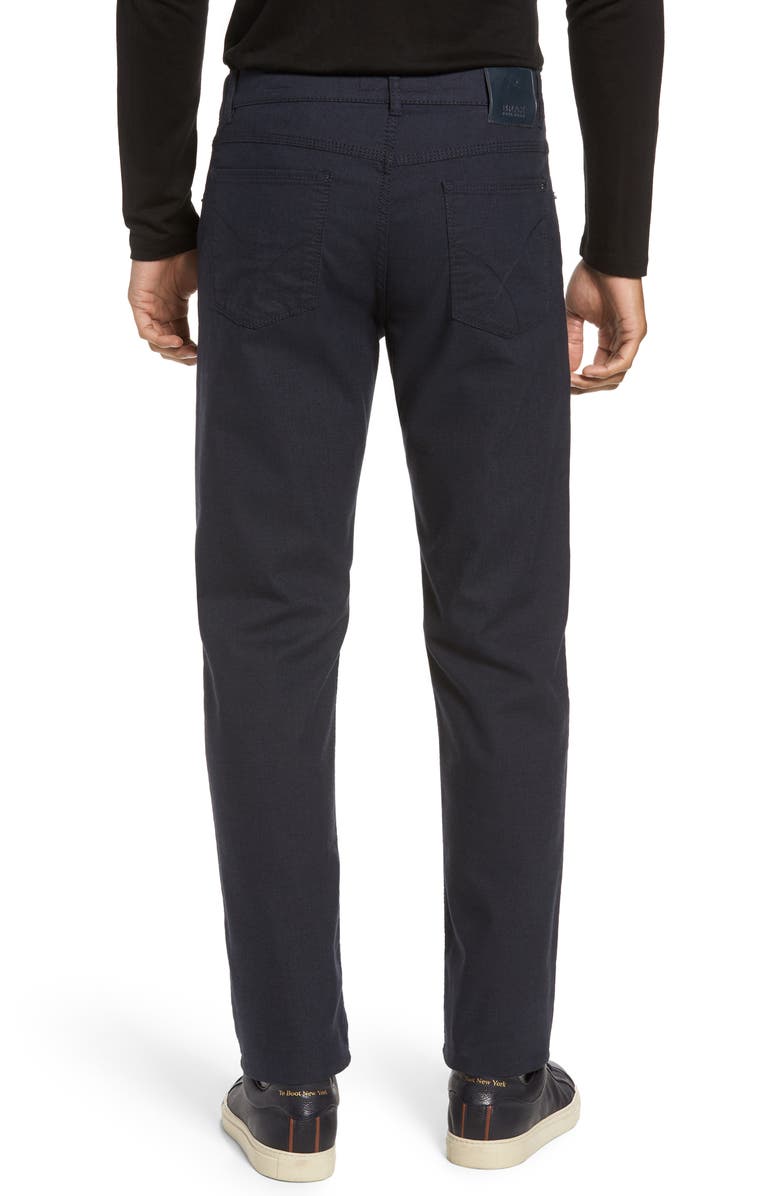 Brax Five-Pocket Stretch Cotton Trousers, Alternate, color, Navy