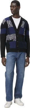 Missoni The Cardigan In Pure Wool With Flame And Zigzag Inserts