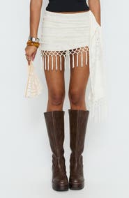 Princess Polly Winita Macrame Tassel Miniskirt