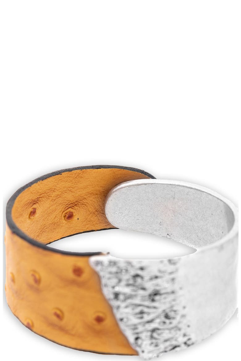 Wild Ways Faux Leather Bracelet, Alternate, color, YELLOW