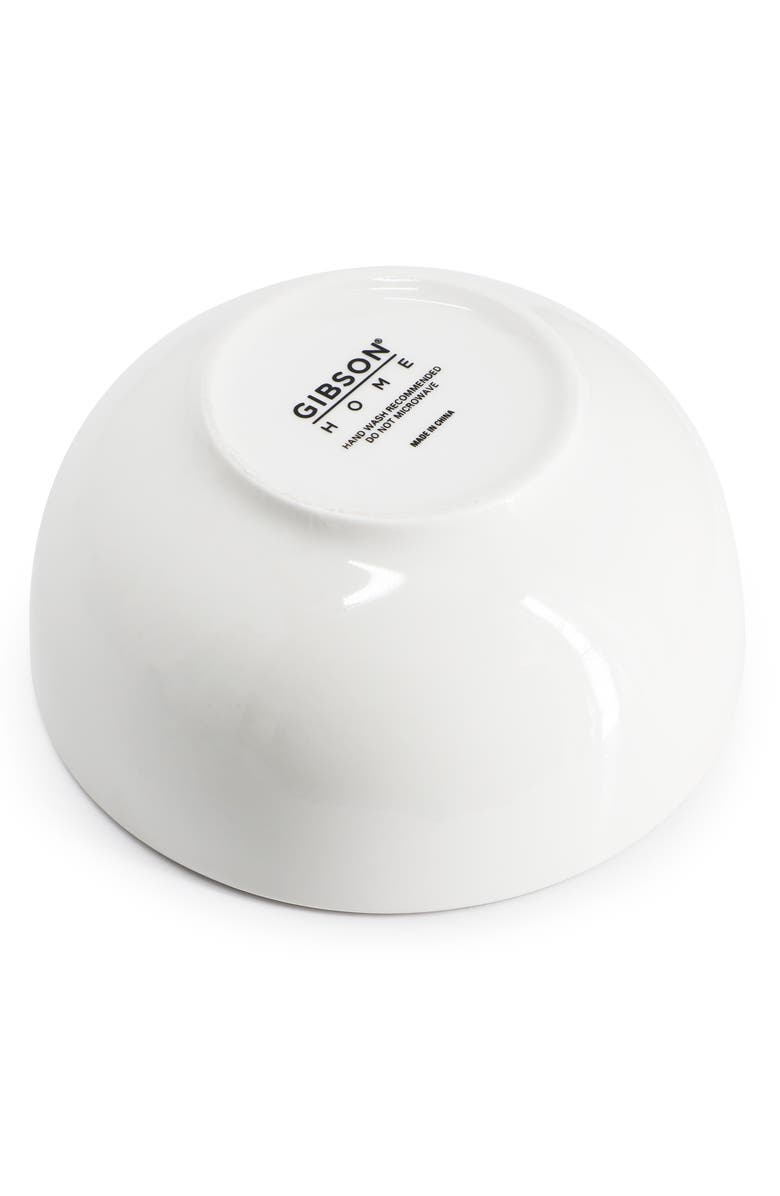 Gibson Home Ogalla 8 Piece Fine Ceramic 6 Inch 22 Ounce Cereal Bowl Set, Alternate, color, White