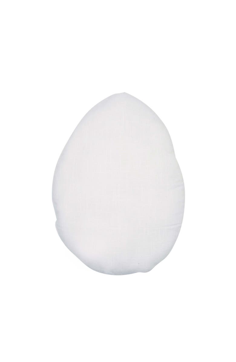 C&F Home Floral Botanical Easter Egg Embroidered Shaped Throw Pillow, 18" x 18", Alternate, color, Orange