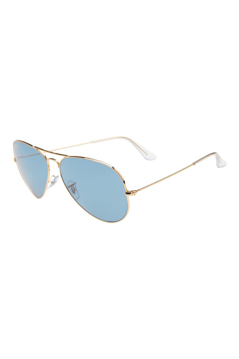 Original 62mm Oversize Polarized Aviator Sunglasses, Alternate, color, GOLD/ BLUE