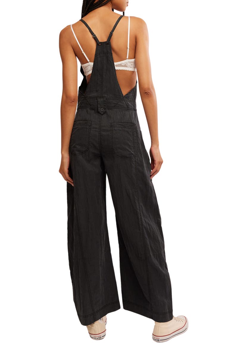Free People Sylvia Barrel Leg Overalls, Alternate, color, 