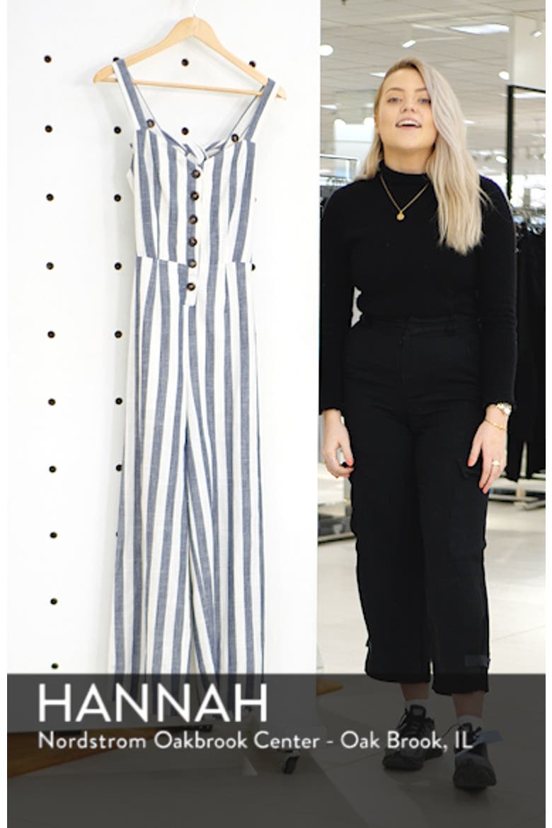 Stripe Cotton & Linen Jumpsuit video