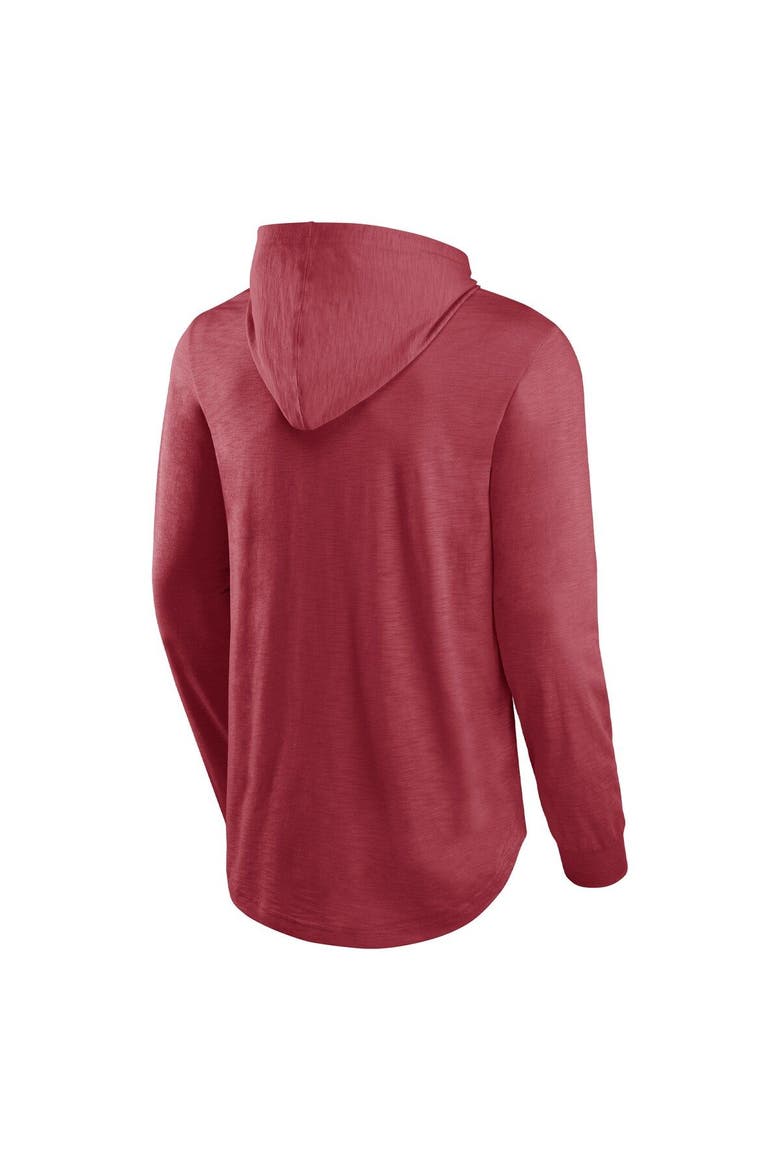 Men's Fanatics Branded Cardinal Arizona Cardinals Front Runner Long Sleeve Hooded T-Shirt, Alternate, color, Cardinal