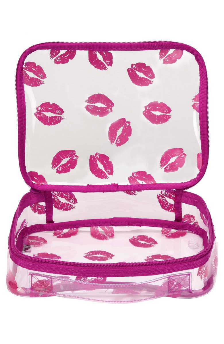 steph&co . 'Berry Kiss' Travel Cosmetics Case, Alternate, color, 