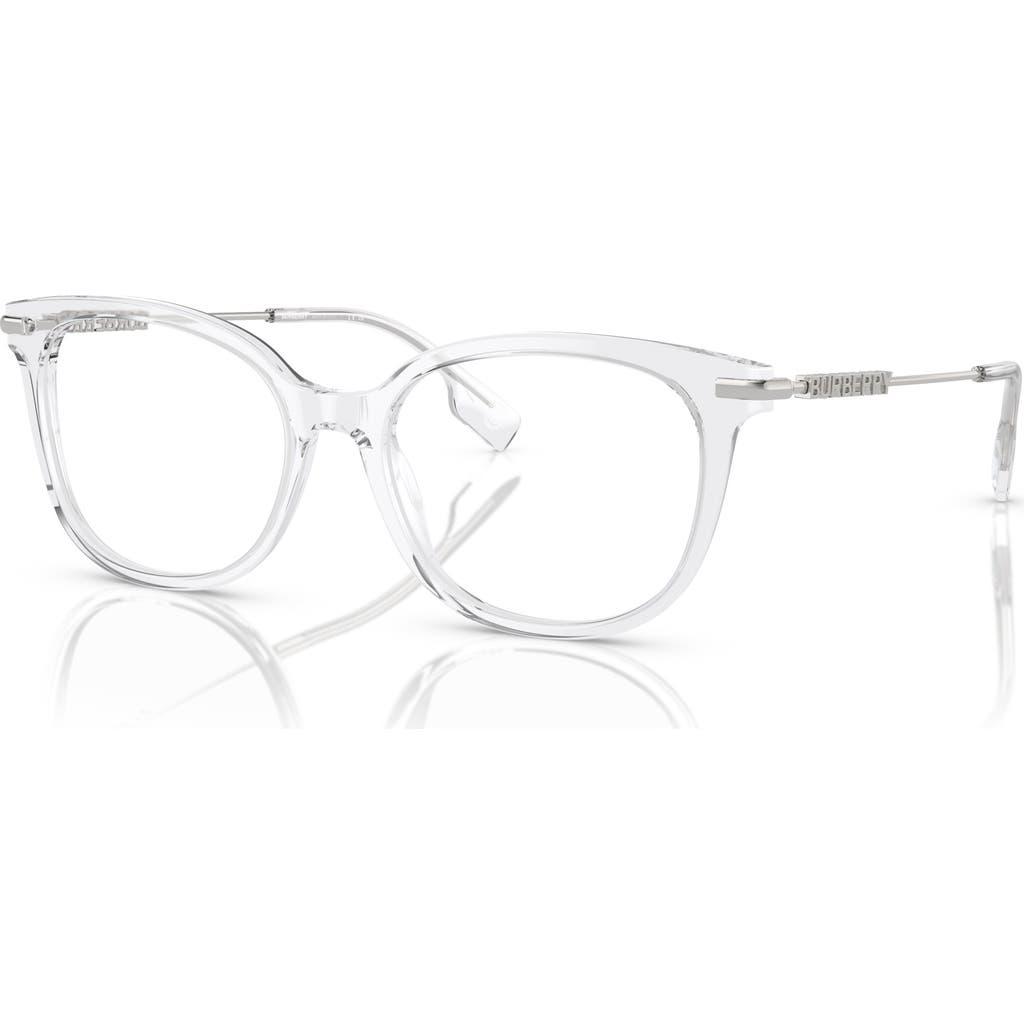 Burberry 53mm Square Optical Glasses In Transparent
