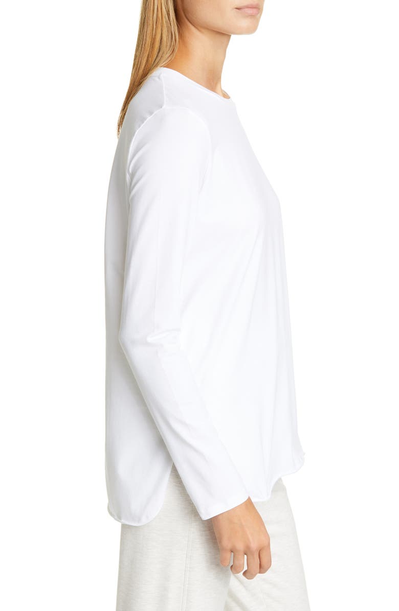 Max Mara Leisure Long Sleeve Stretch Cotton Tee, Alternate, color, 