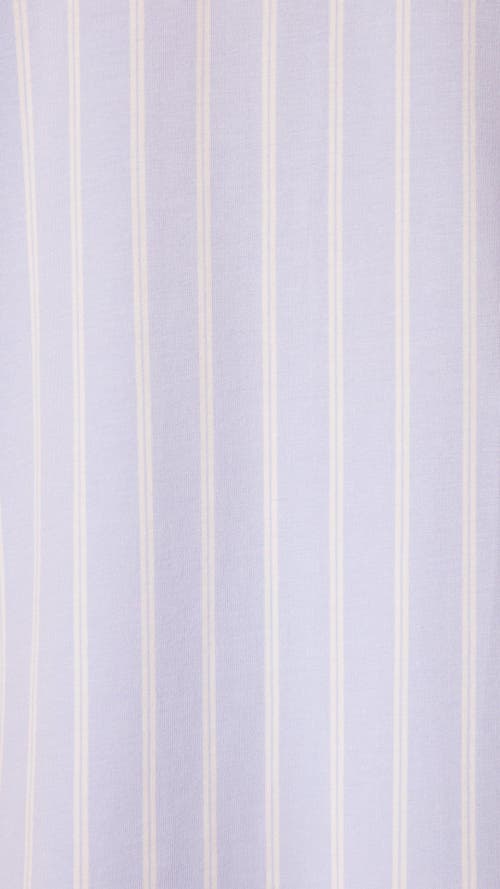 The Cat's Pajamas Pima Knit Short Set Stripes Dots In White