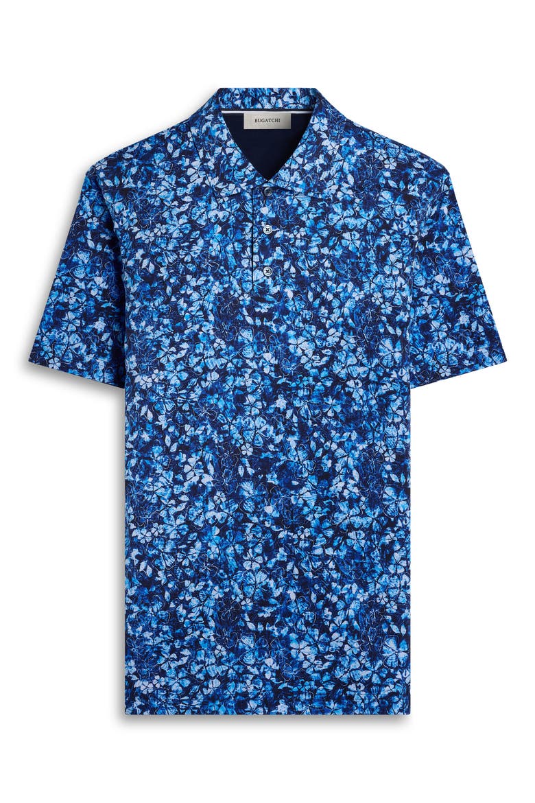 Hendrix Digital Floral Print Pima Cotton Polo, Alternate, color, CLASSIC BLUE