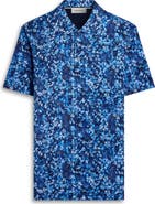 Bugatchi Hendrix Digital Floral Print Pima Cotton Polo