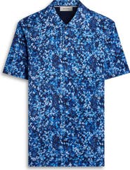 Bugatchi Hendrix Digital Floral Print Pima Cotton Polo