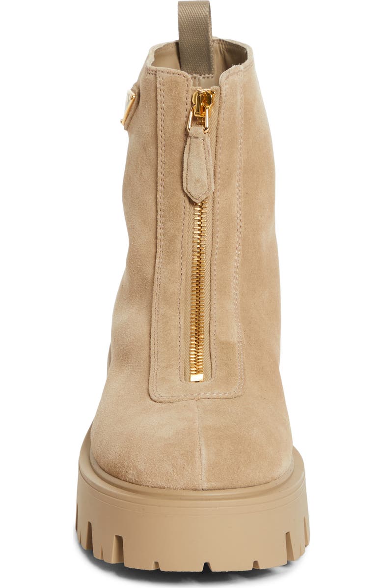 Prada Zip Front Lug Bootie, Alternate, color,