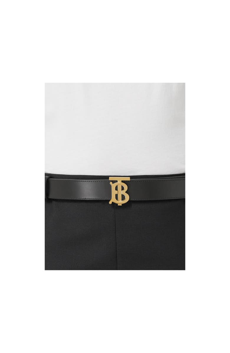 Burberry Reversible Leather TB Belt, Alternate, color, Black/Tan/Gold