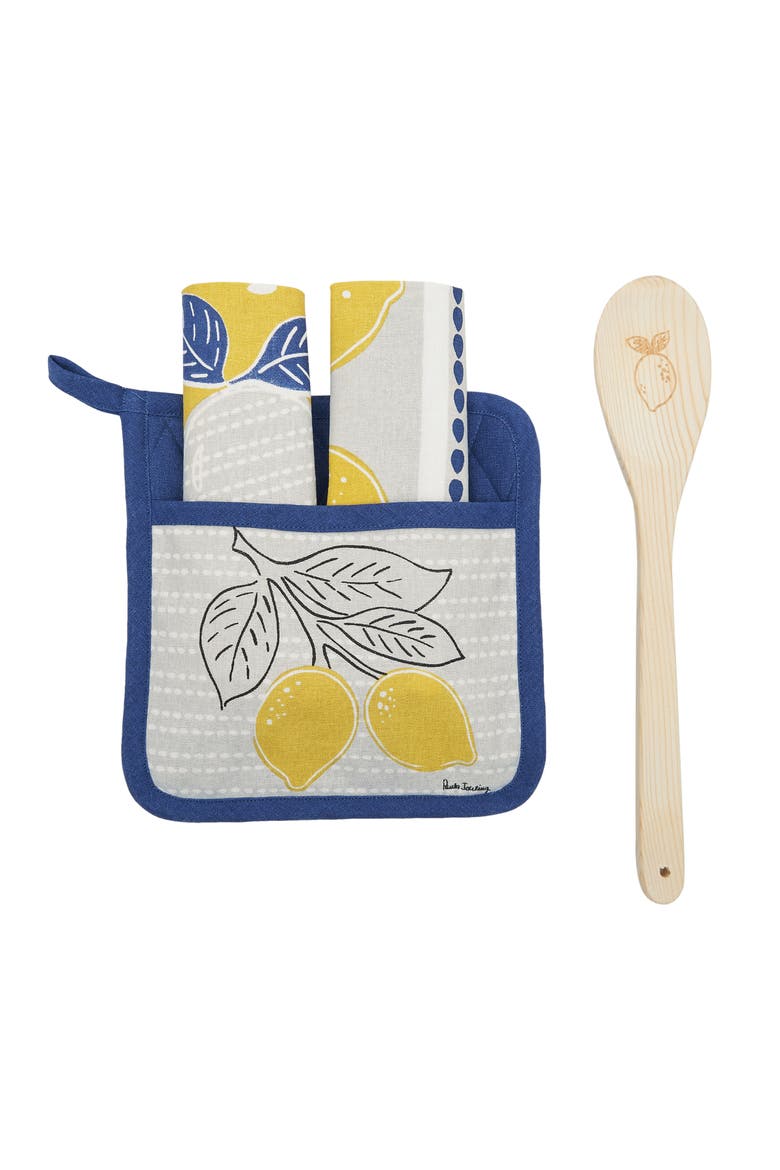 Lemon Dash Kitchen Potholder Gift Set, Main, color, Yellow