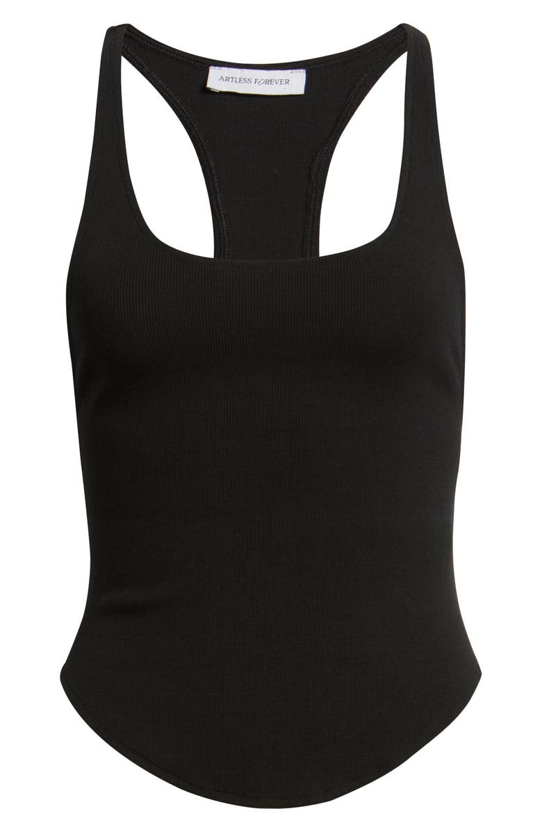 ARTLESS FOREVER Haze Racerback Tank, Alternate, color, Black