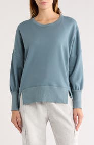 Z by Zella Wind Down Terry Volume Crewneck Sweatshirt