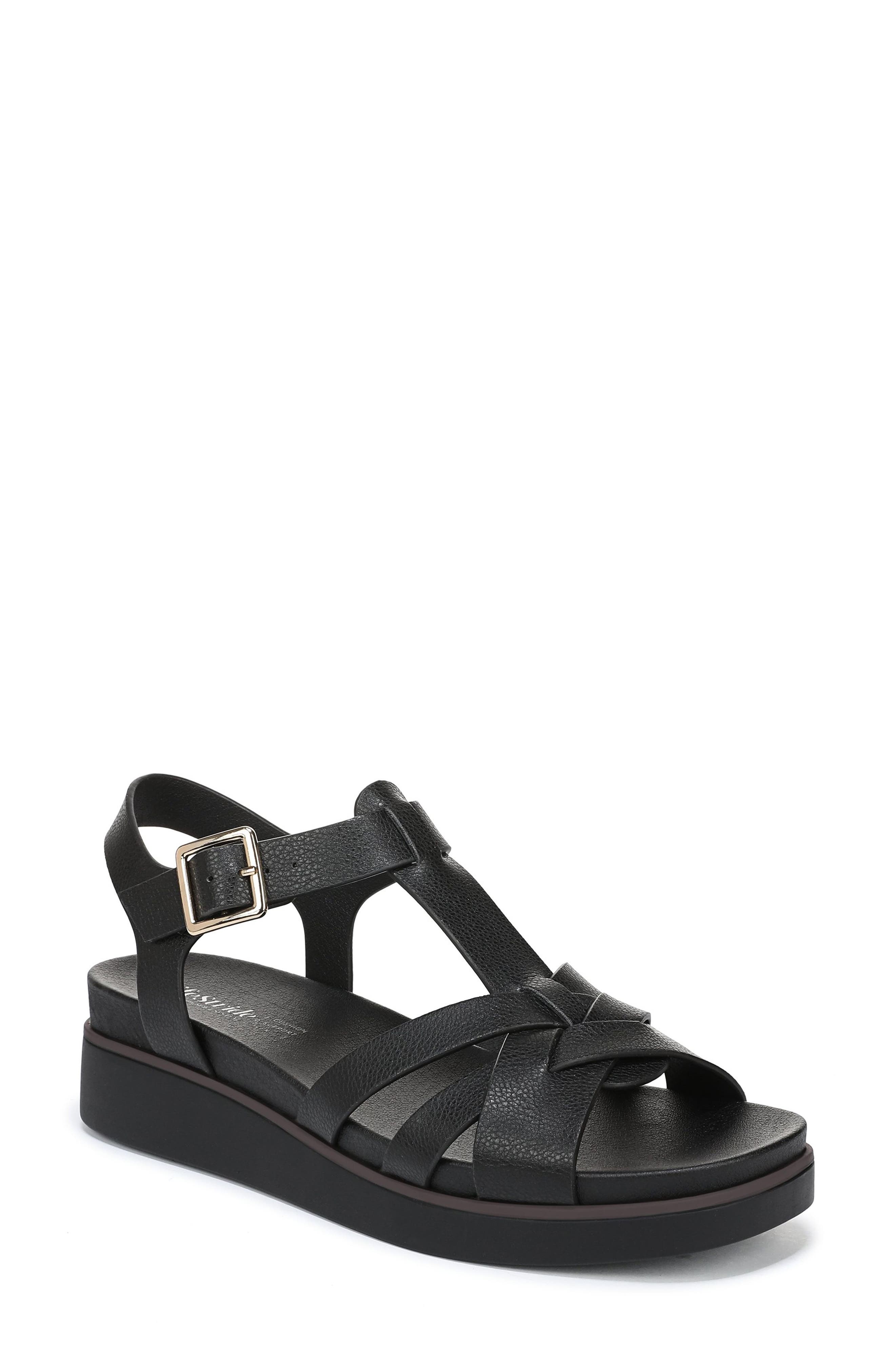 LifeStride Grandiose Platform Wedge Sandal, Main, color, Black