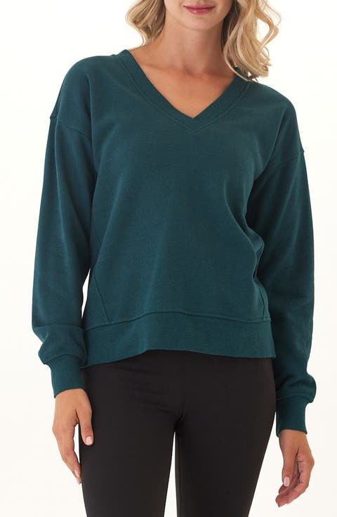 Elisha V-Neck Fleece Sweatshirt
