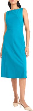 Maggy London Boat Neck Sleeveless Fit & Flare Dress