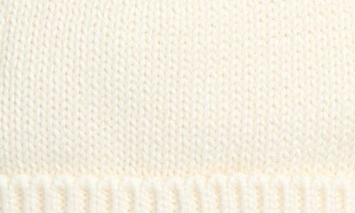 Moncler Kids' Logo Patch Cotton Beanie In White