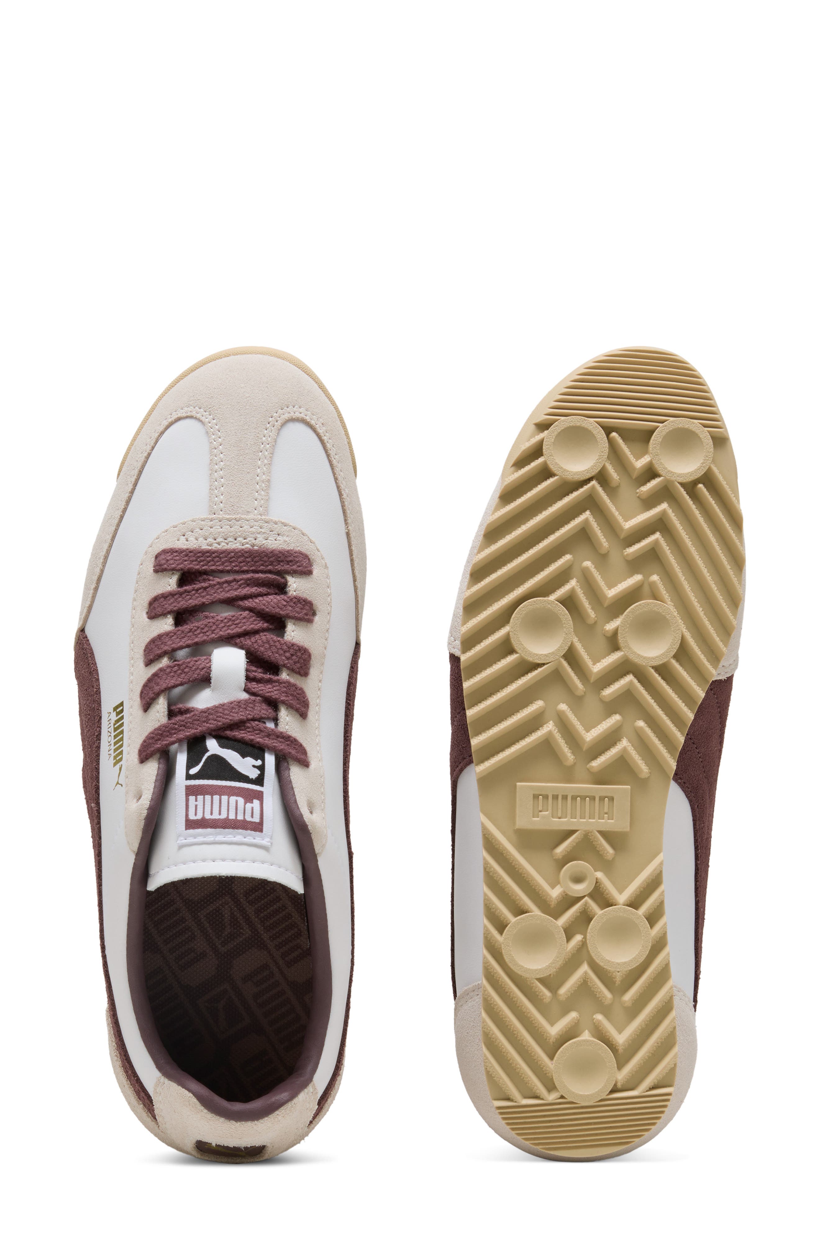 Arizona Retro Sneaker, Alternate, color, PUMA WHITE/ RICH COCOA
