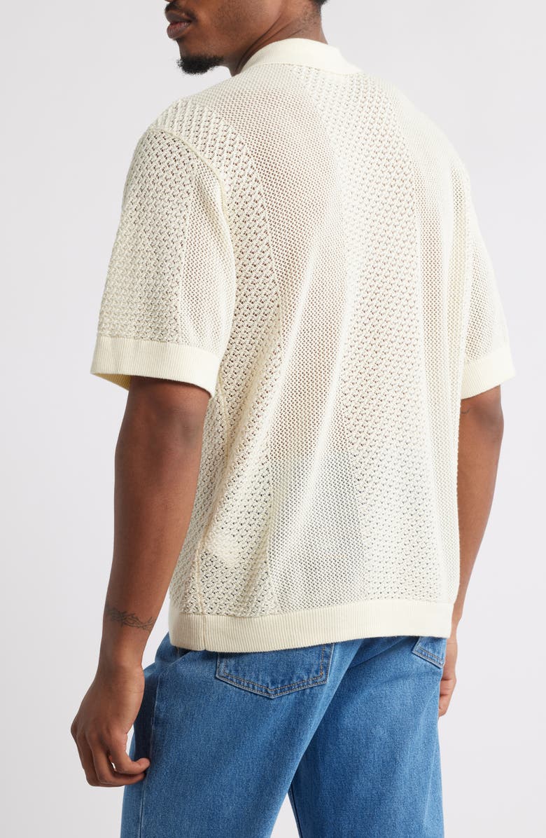 Obey Evan Short Sleeve Cardigan, Alternate, color, Unbleached