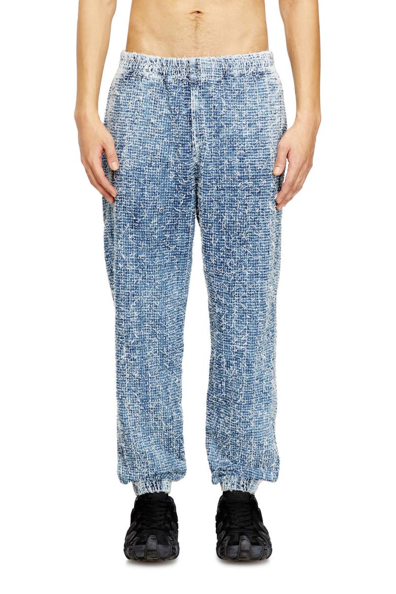 D-Labb-S Prince of Wales Print Bouclé Denim Joggers, Main, color, DENIM