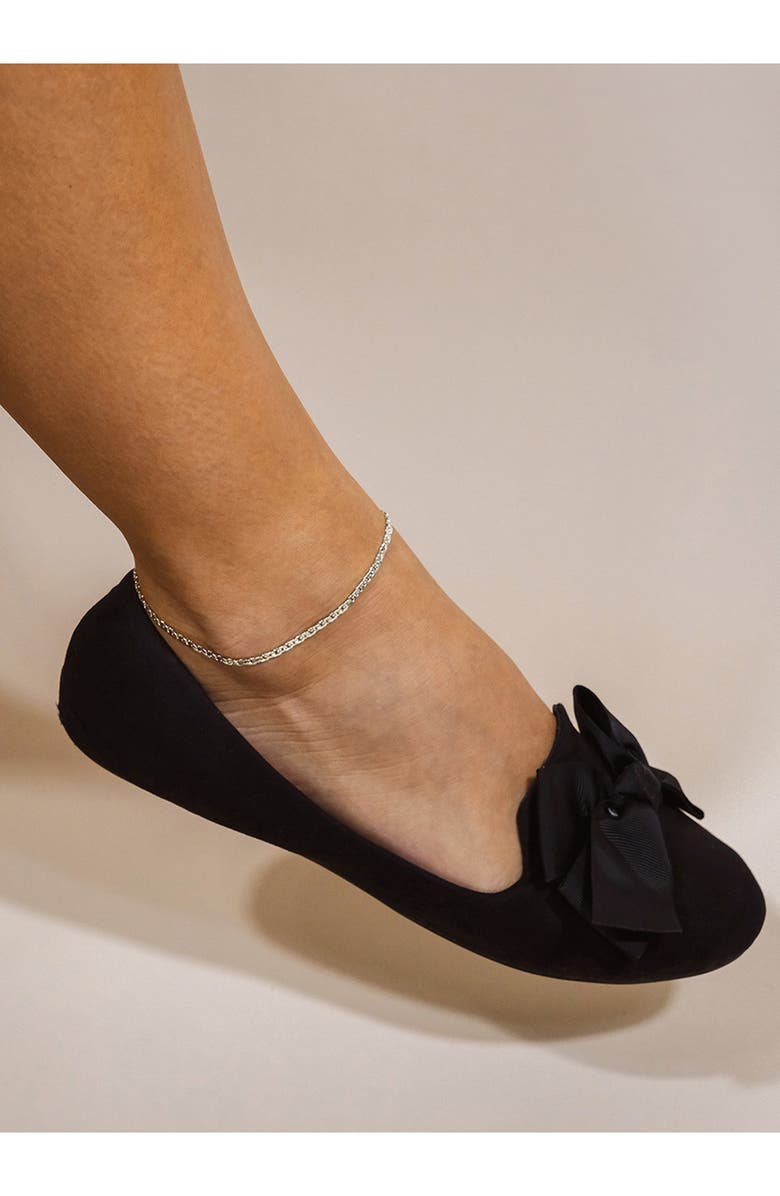 Sterling Forever Arya Anklet, Alternate, color, Silver