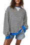 Oversize Stripe Sweatshirt