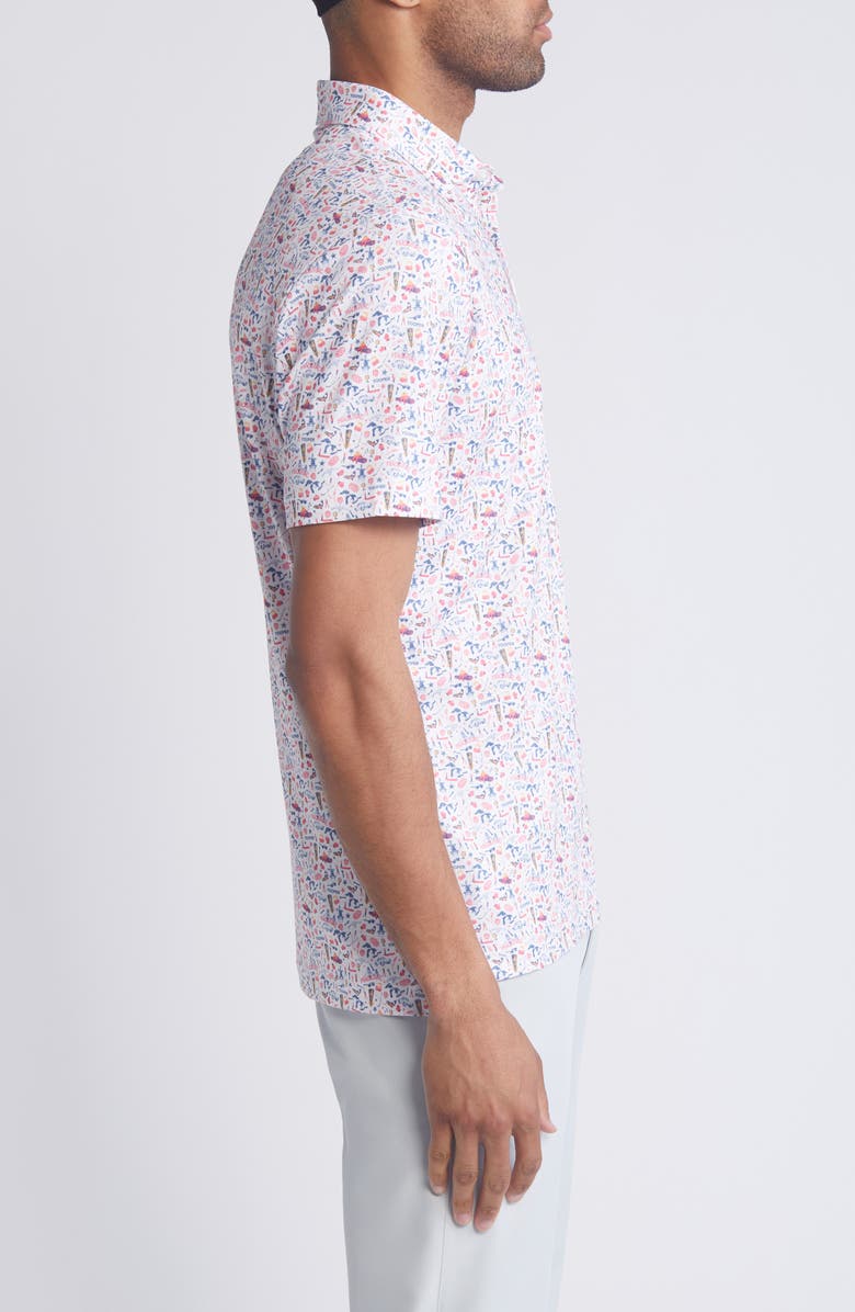 johnnie-O The Great Lakes Icon Print PREP-FORMANCE Polo, Alternate, color, 