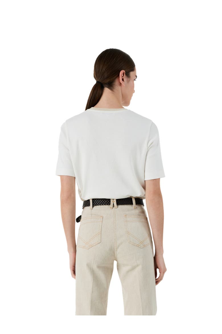 Mavie Embroidered Monogram T-Shirt, Alternate, color, Ecru