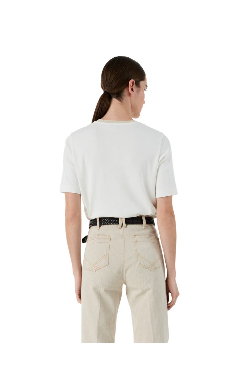 GERARD DAREL Mavie Embroidered Monogram T-Shirt, Alternate, color, Ecru