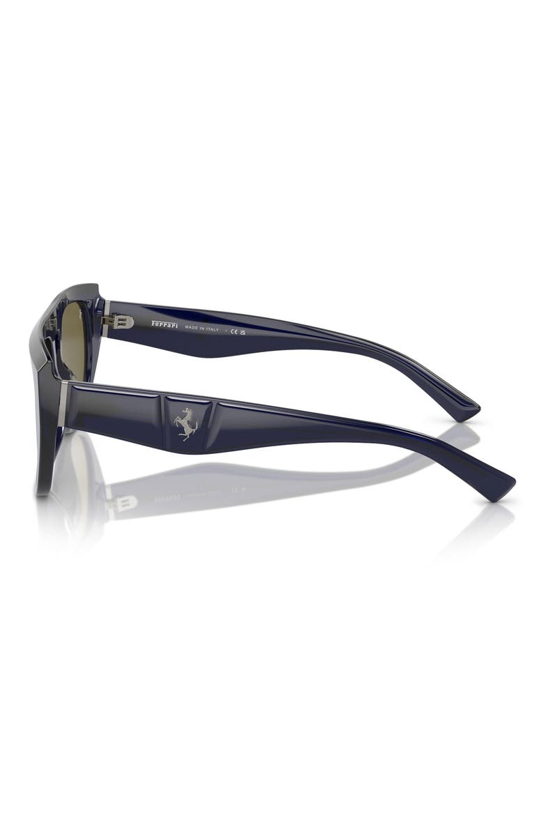 56mm Pilot Sunglasses, Alternate, color, BLUE / BLUE MIRROR