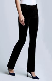 L'AGENCE Stevie High Waist Straight Leg Velvet Pants