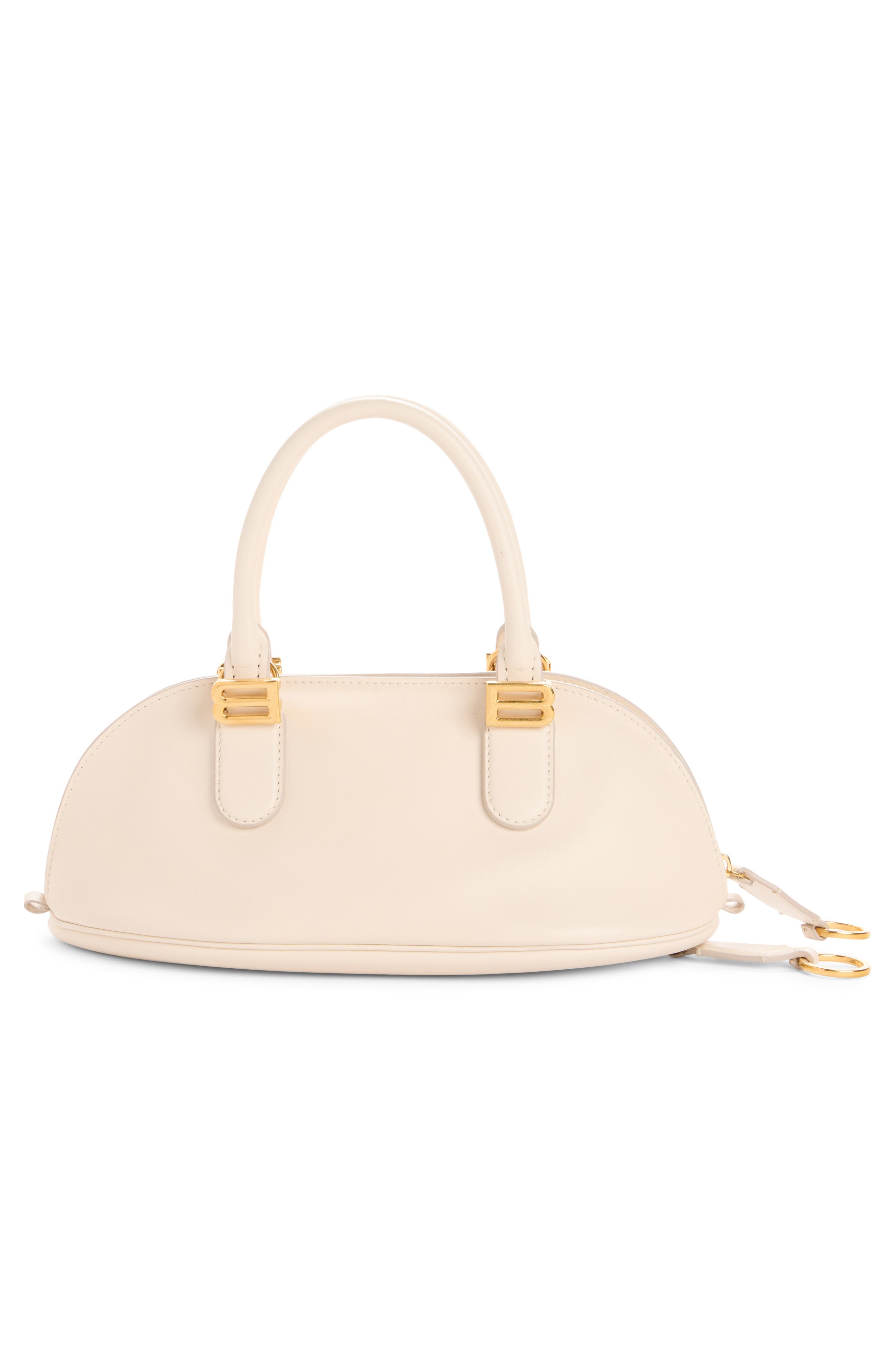 Mini Bolero Leather Bowling Bag, Alternate, color, CREAM/ BISCUIT