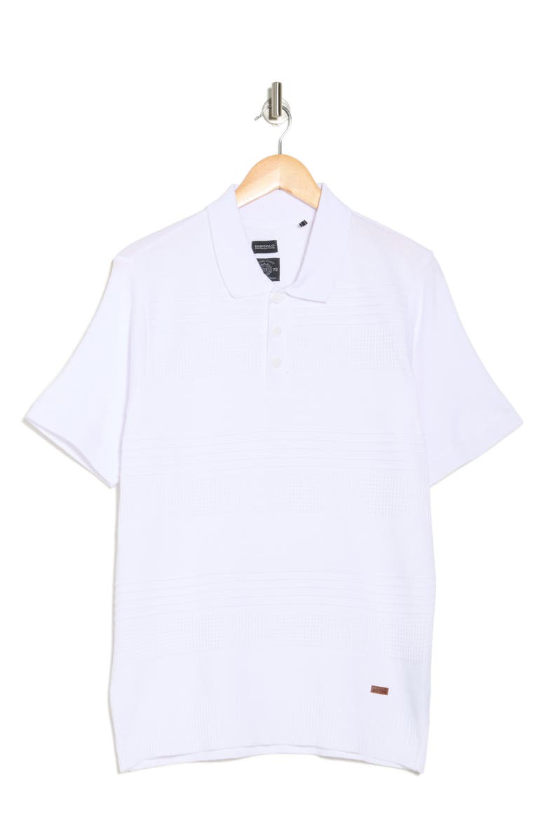 Buffalo Jeans Worden Textured Stripe Polo Sweater, Alternate, color, White