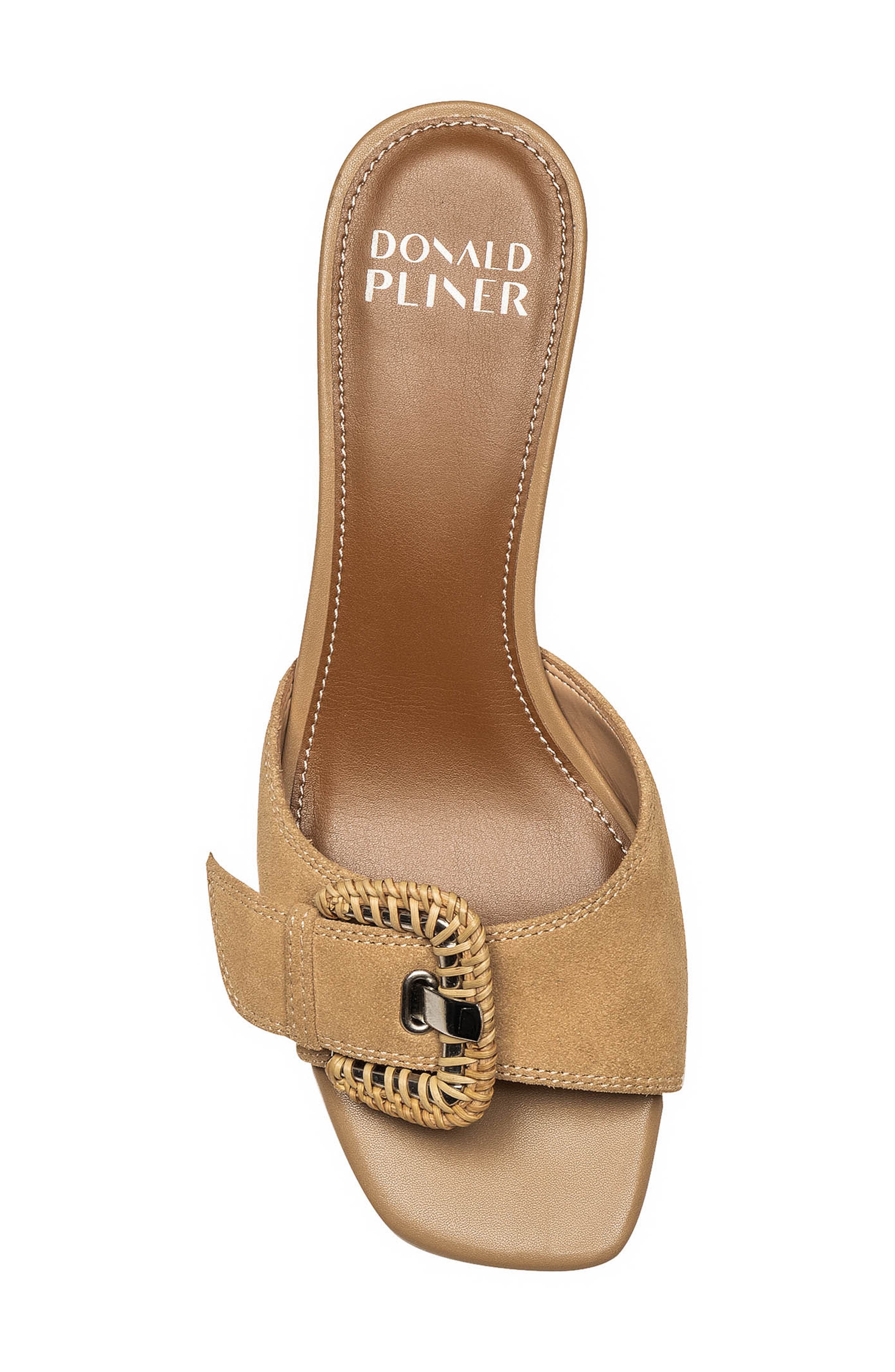 Donald Pliner Cherry Buckle Mule Sandal, Alternate, color, Camel