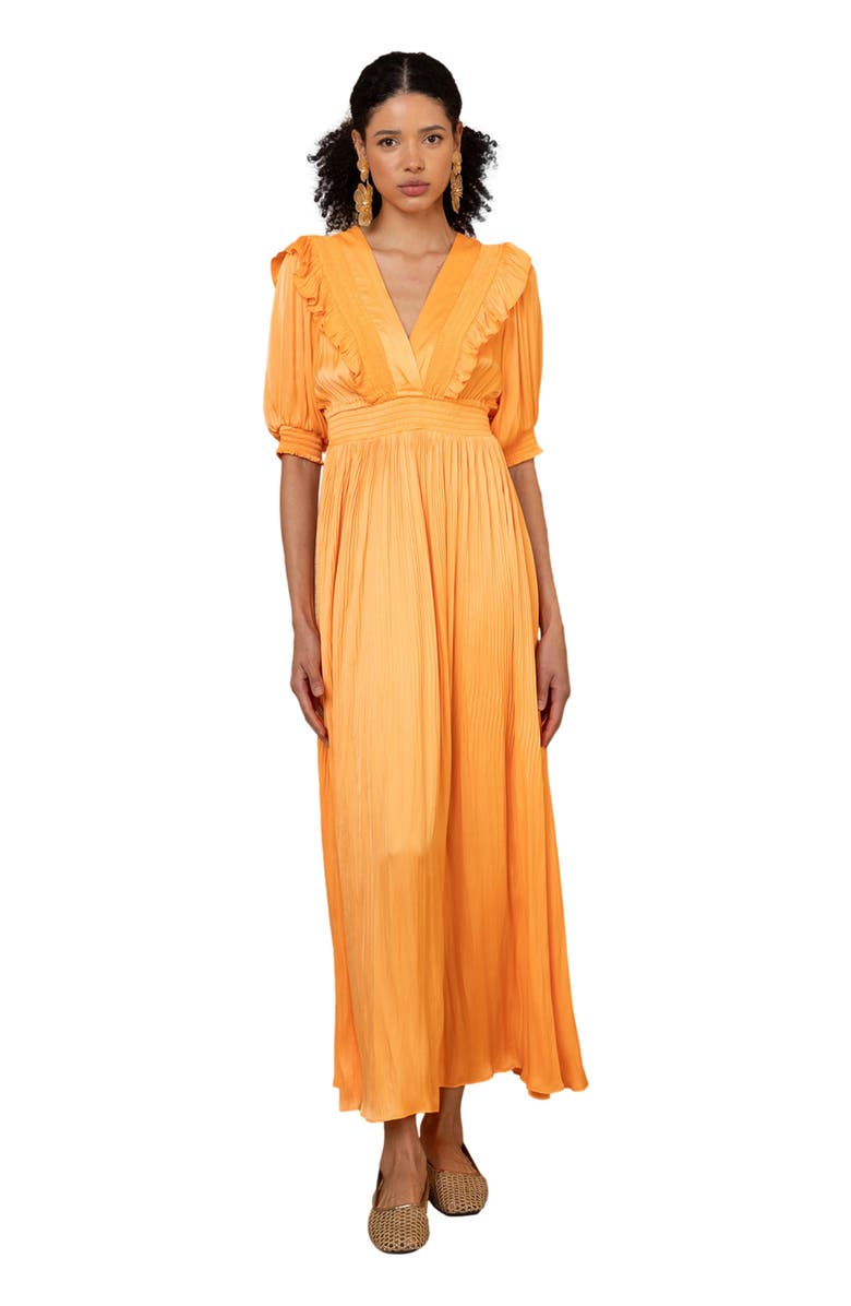 Hale Bob Lovisa Charmeuse Dress, Main, color, Orange