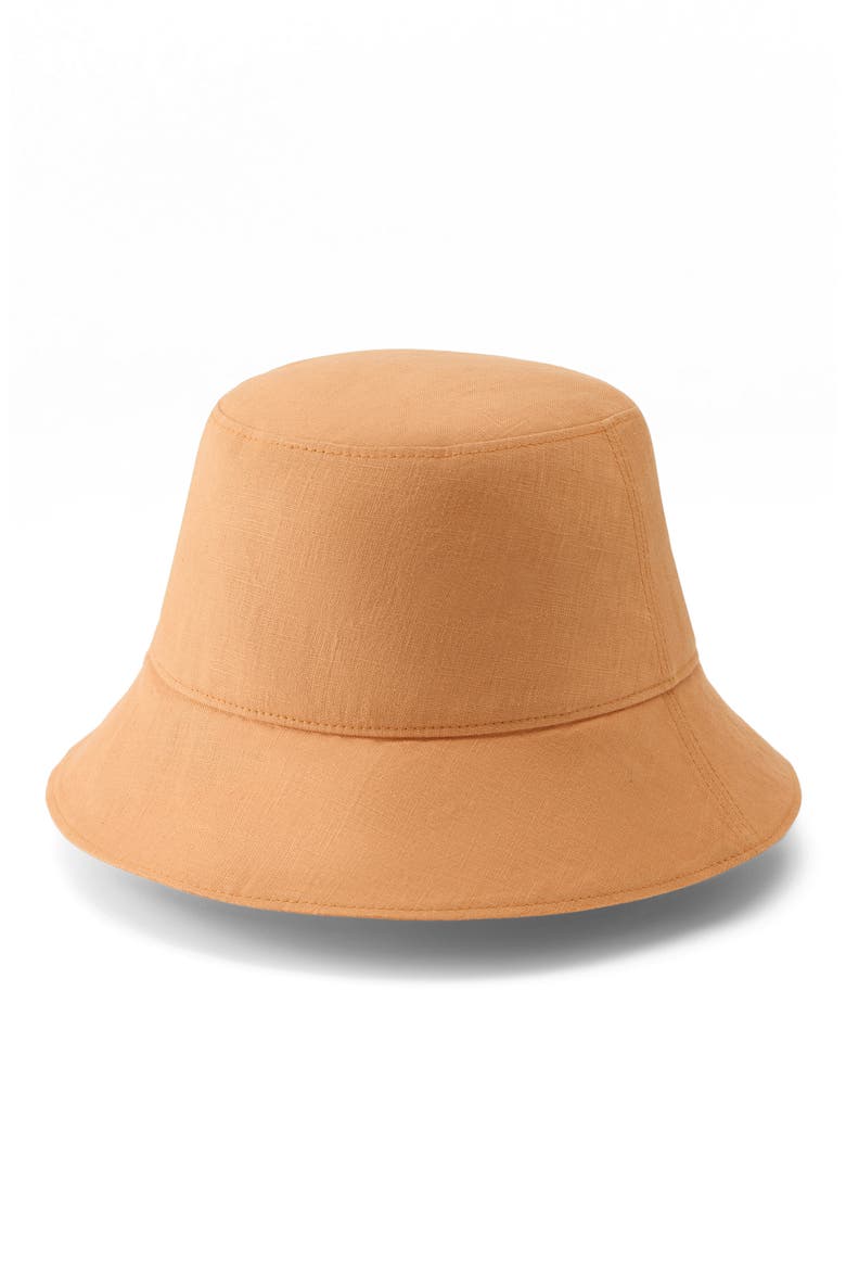 Delta Linen Bucket Hat, Alternate, color, SALMON