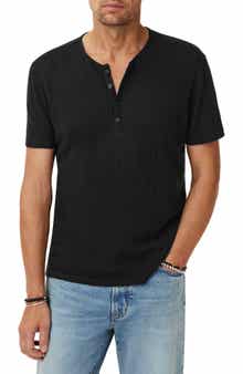 John Varvatos Ciel Variegated Rib Henley